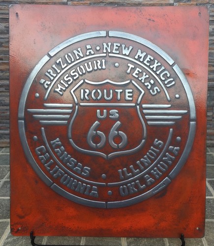 Vintage route metal sign - route,