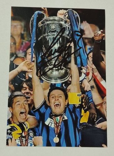 Autografo javier zanetti - autografo, foto