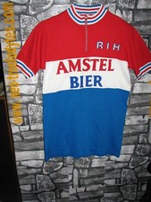 # Vintage Cycling Jersey Maglia Ciclismo  Bici Amstel Bier Holland  '70s  Eroica