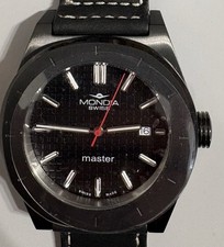 OROLOGIO MONDIA MASTER SWISS  QUARZO MS 730 UOMO ACCIAIO PELLE