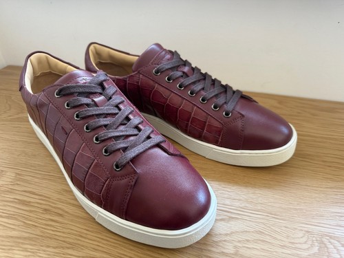Santoni men red sneakers - men's,