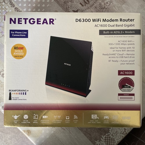 Netgear d6300 100uks adsl2 - netgear, adsl2+