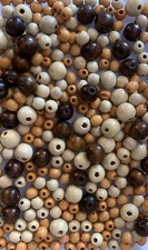 300pz PERLINE IN LEGNO PER BRICOLAGE DECORAZIONI COLLANE BRACCIALI BIGIOTTERIA 