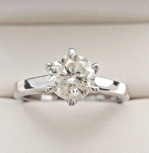 Anello con diamante - , solitario