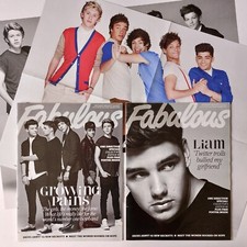 LIAM PAYNE (One Direction 1D) 2 x Fabulous UK The Sun Magazines + Posters (2012)