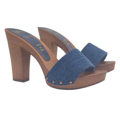 Zoccoli con fascia denim - fascia,