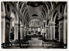 A6 CARTOLINA  SAN NICANDRO GARGANICO INTERNO CATTEDRALE VIAGGIATA 1958 FOGGIA