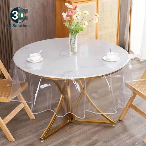 Transparent plastic round - transparent,