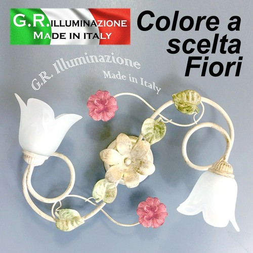 Plafoniera ferro battuto 2 - in,