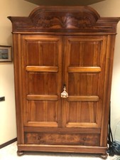 Mobile antico legno noce armadio dispensa due ante '800