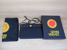 borsa vintage GIANNI VERSACE anni 80 90 con scatola in tessuto ondulato borsetta