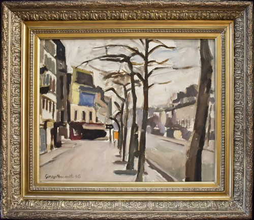 Dipinto olio parigi winter - olio,