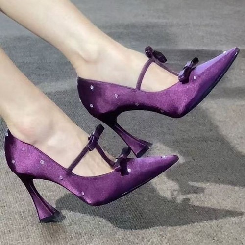 Abito decolte donna viola