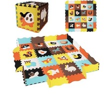 Tappeto Puzzle Bambini 36 Pezzi con RECINZIONE 15cm | Schiuma EVA,145×145cm