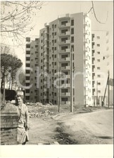 1955 ca NAPOLI FUORIGROTTA Veduta del VILLAGGIO LAURO in costruzione *Foto 13x18