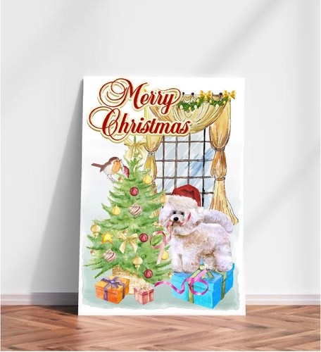 Biglietto natale bichon - biglietto, di