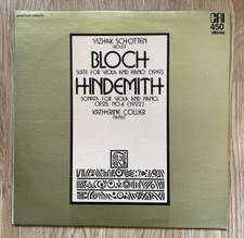 YIZHAK SCHOTTEN suite for viola and piano BLOCH hindemith LP CRI 450 classical 