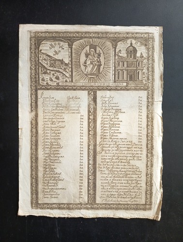 Madonna dei lumi antica stampa - madonna,