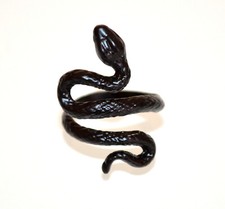 Anello donna serpente nero