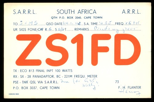 Qsl amateur radio south africa - qsl,