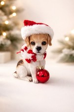 Beagle Holiday cane scultura