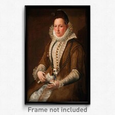 Lavinia Fontana - Poster artistico stampa Ritratto di signora con cane 11x17