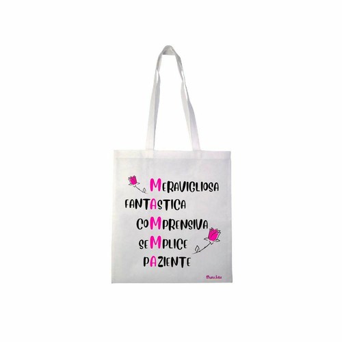 Borsa poliestere 36x40 - borsa, scritta