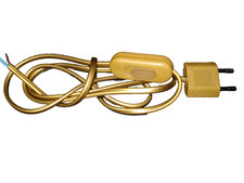 Cavo bipolare con interruttore dorato 1,20 metri per abat jour e lampade Vintage