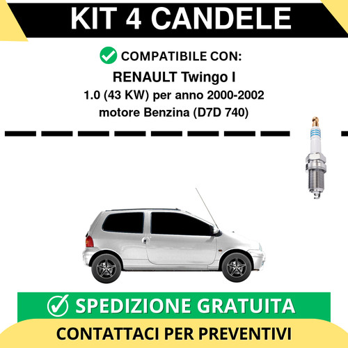 Kit candele per renault - kit, 4