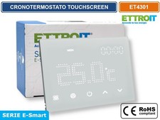 CRONOTERMOSTATO TOUCH SCREEN AC 230V PROGRAMMABILE DA INCASSO SU SCATOLA 503