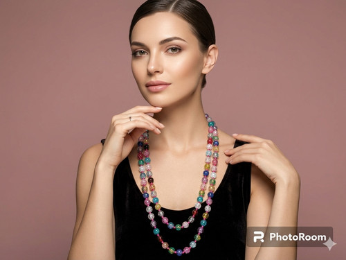 Collana artigianale con perle - con,