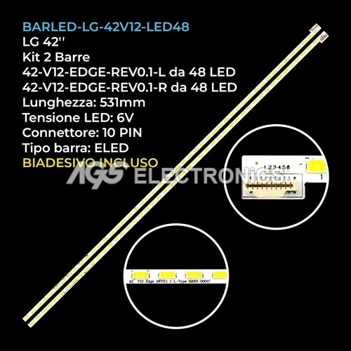 Kit barre strip led - barre, 48