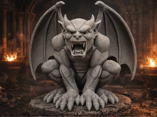 Statuina gargoyle grumpy - statuina,