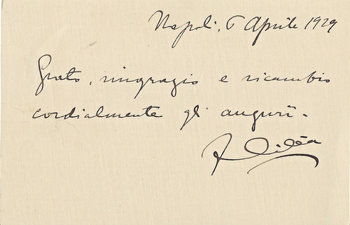 Cartoncino autografo firmato