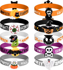 10/20 Pezzi Braccialetti Di Gomma Di Halloween Braccialetti Di Silicone per Hall