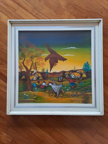 Quadro dipinto vintage naif - dipinto,