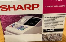 Registratore di cassa elettrico SHARP XE-A102 nuovo grande display led con chiavi e manuali