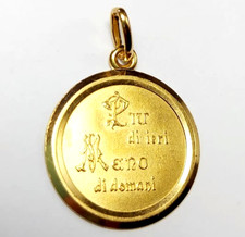 Ciondolo Unoaerre "+ di ieri - di domani" in oro massiccio 18k vintage anni '70