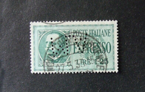 Perfin francobolli regno - perfin,