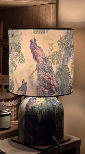 Lampada tavolo decoupage - lampada,