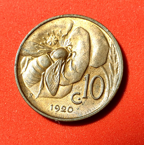 Centesimi 1920 ape - 10, rame