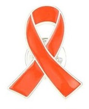 Schleife Pin orange -