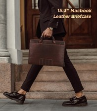 Borsa per laptop in pelle borse a tracolla per Apple Mac Book Pro 15,3 pollici