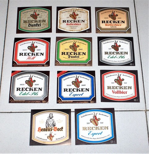 Etichette birra recken bier - birra,