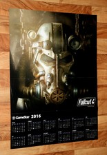 Rarissimo poster Fallout 4 Gamestar calendario 2016 80x58cm PlayStation 4 Xbox One