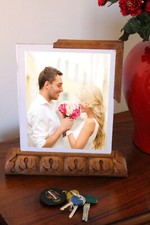 Cornice in legno porta foto, FRONTE RETRO, artigianale fatta a mano in ITALIA 