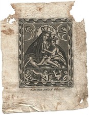 S. MARIA DELLE GRAZIE  INCISIONE POPOLARE  DELL'800