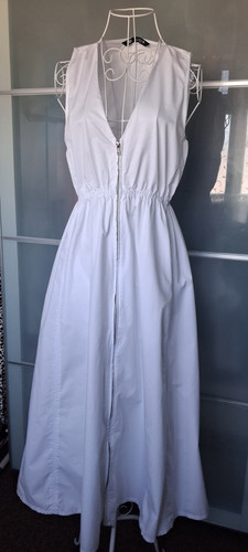Zara abito midi popeline - zara,