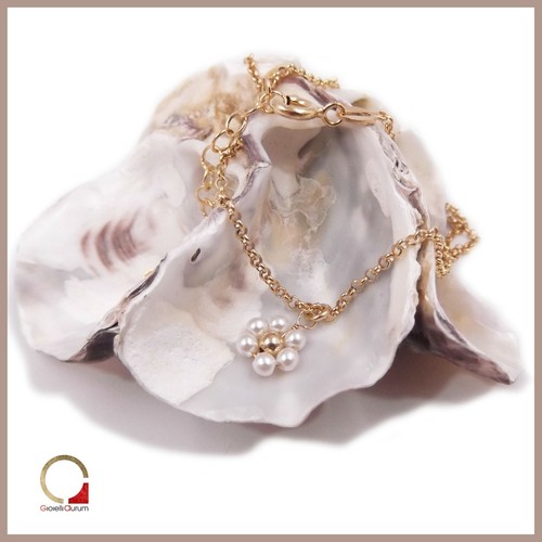 Collana fiore argento - in,
