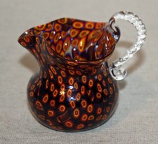 VINTAGE FRATELLI TOSO MURANO MURRINE MILLEFIORI ARTE VETRO CRUET COLORE SCARSO
